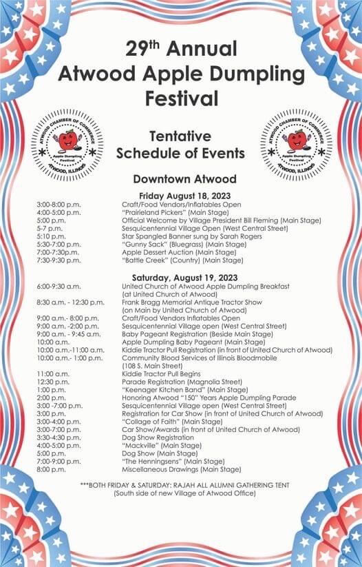 Apple Dumpling Festival schedule